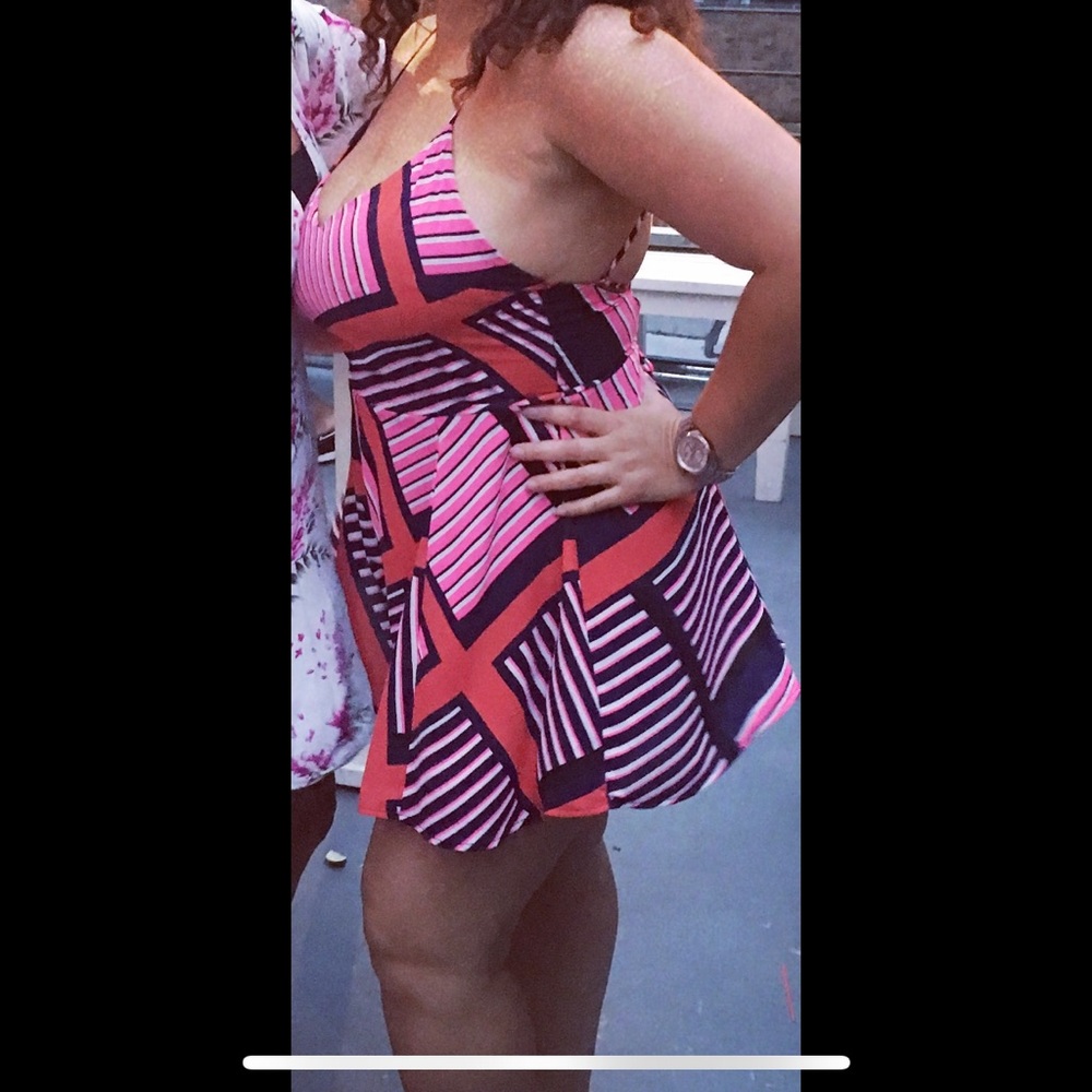 Express Striped Strappy Back Romper